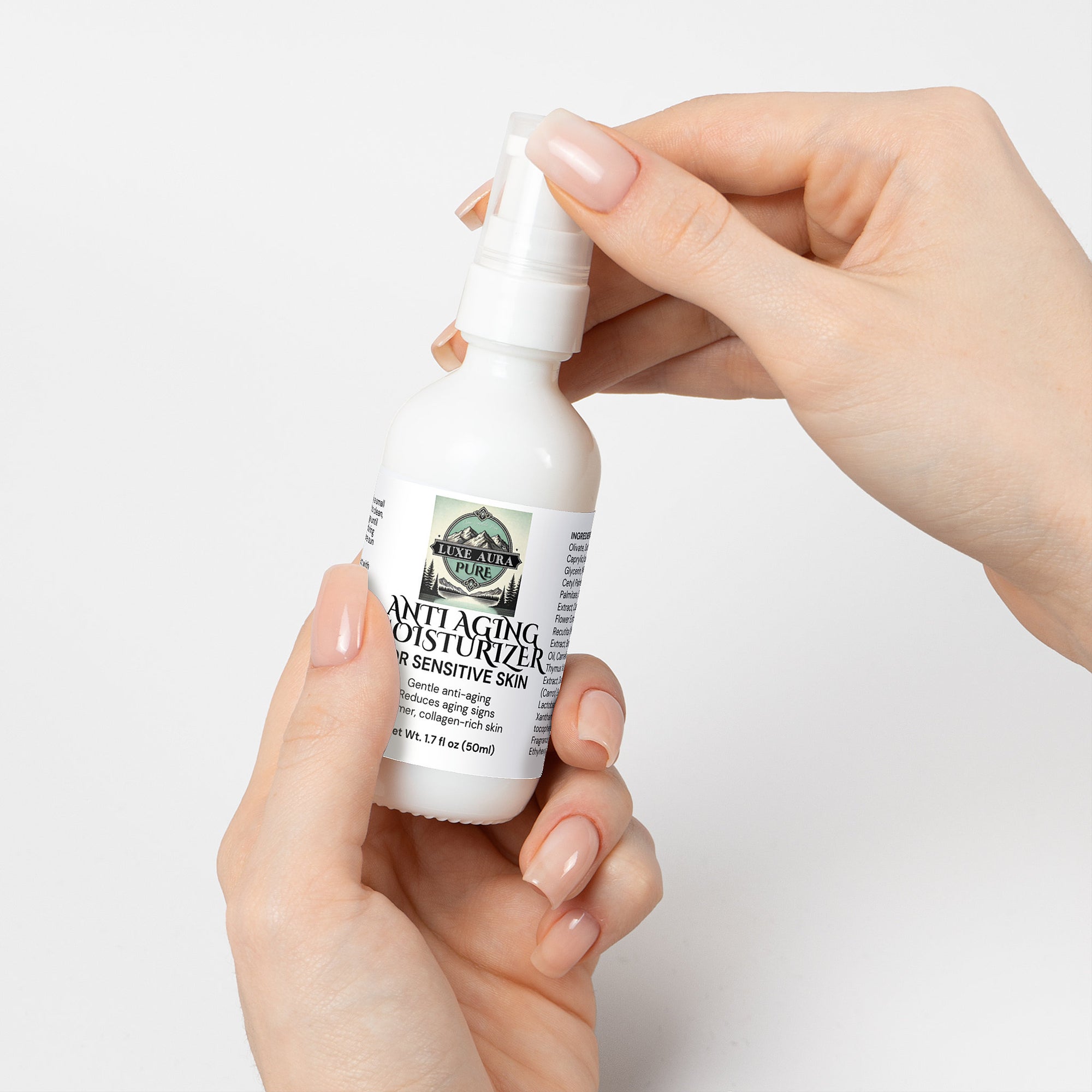 Luxe Aura Pure Anti Aging Moisturizer for Sensitive Skin