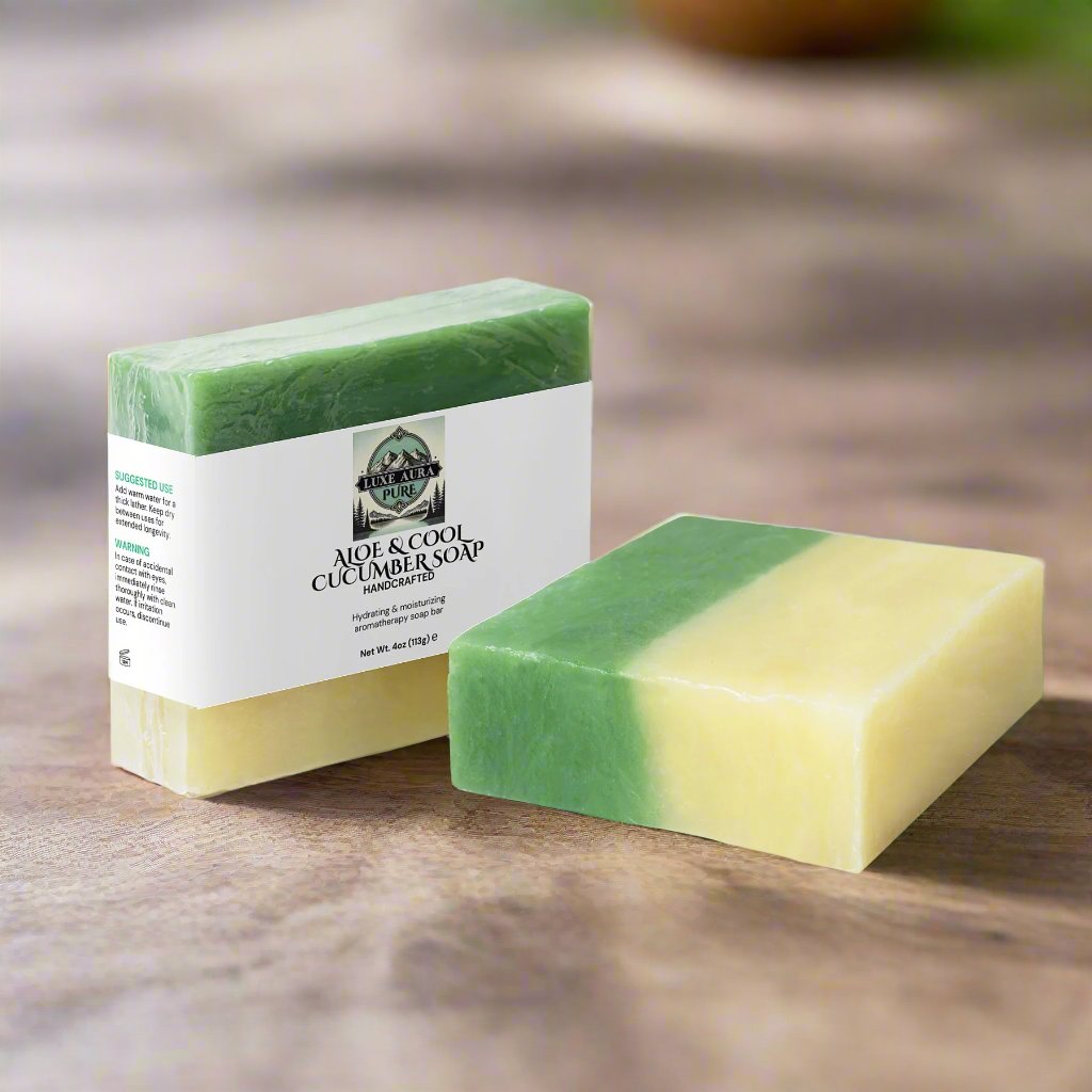 Luxe Aura Pure Aloe & Cool Cucumber Soap