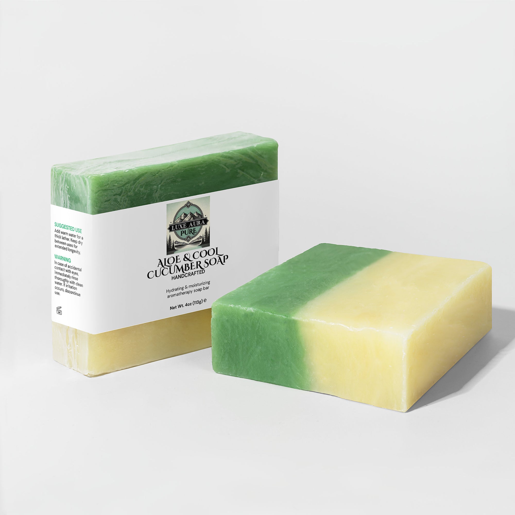 Luxe Aura Pure Aloe & Cool Cucumber Soap