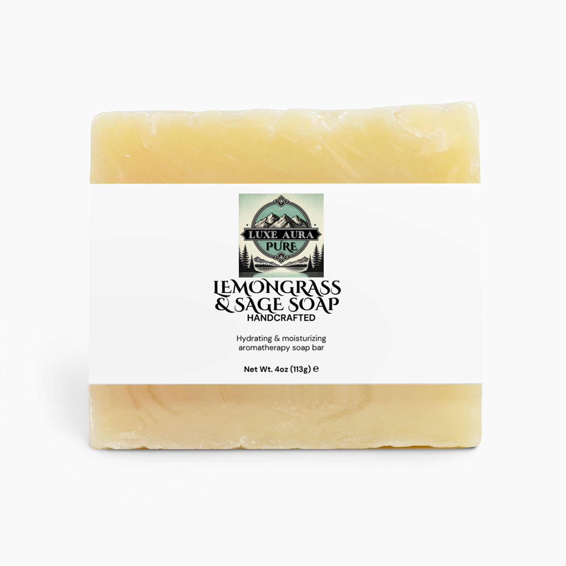 Luxe Aura Pure Lemongrass & Sage Soap