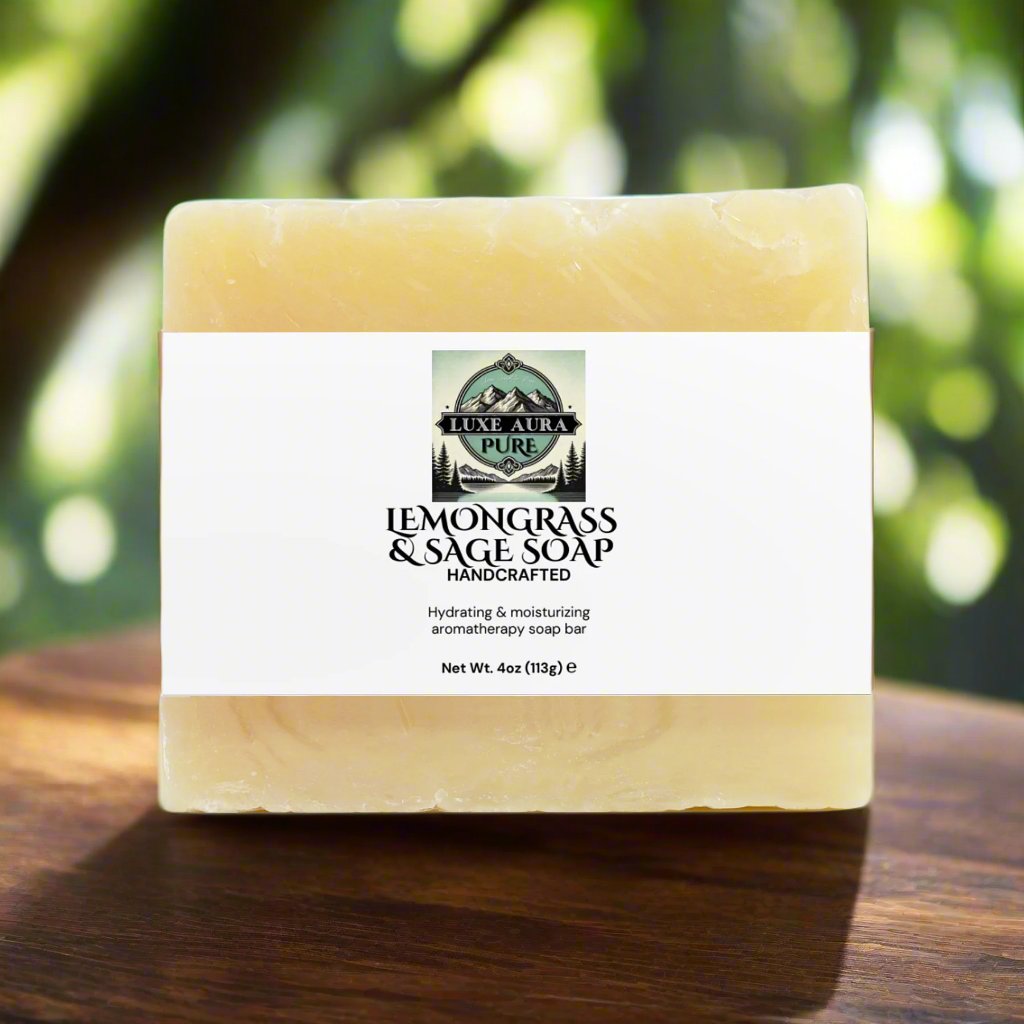 Luxe Aura Pure Lemongrass & Sage Soap