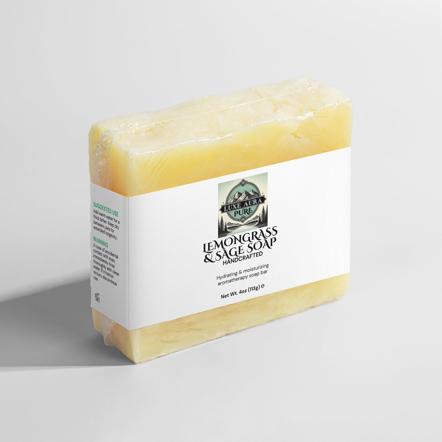 Luxe Aura Pure Lemongrass & Sage Soap