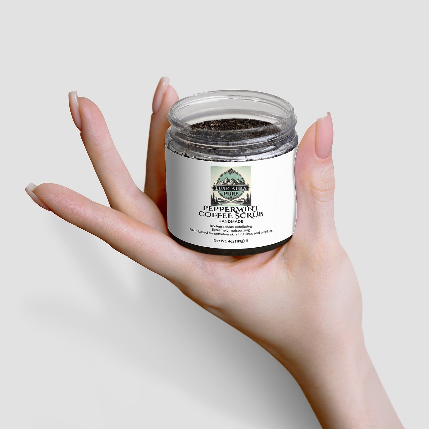 Luxe Aura Pure Peppermint Coffee Scrub