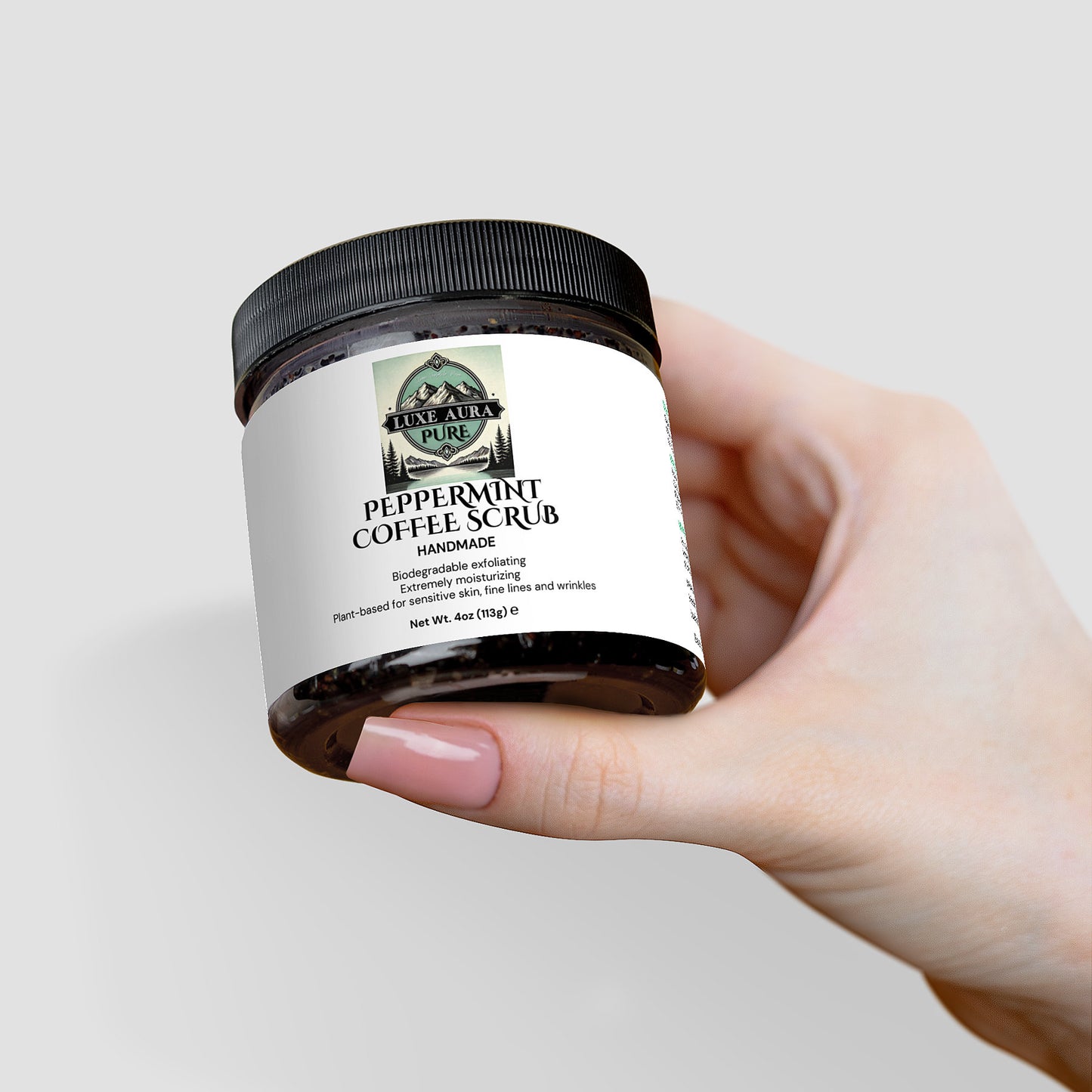 Luxe Aura Pure Peppermint Coffee Scrub