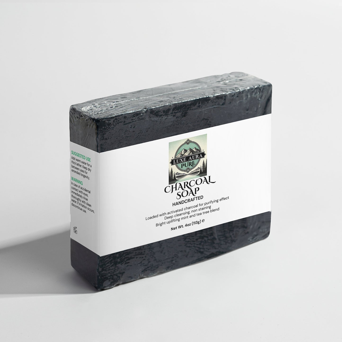 Luxe Aura Pure Charcoal Soap