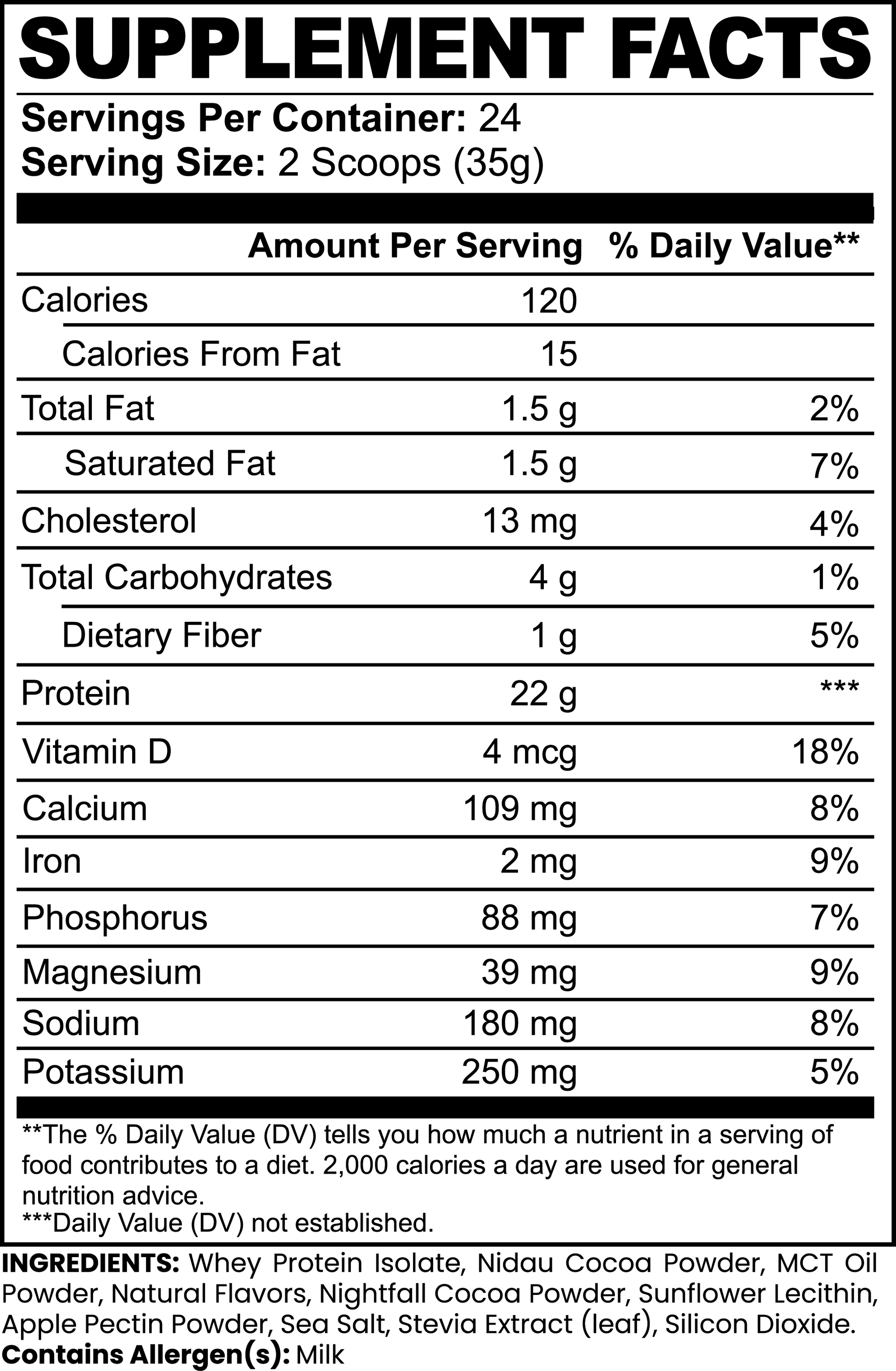 Luxe Aura Elite Advanced 100% Whey Protein Isolate (Chocolate)