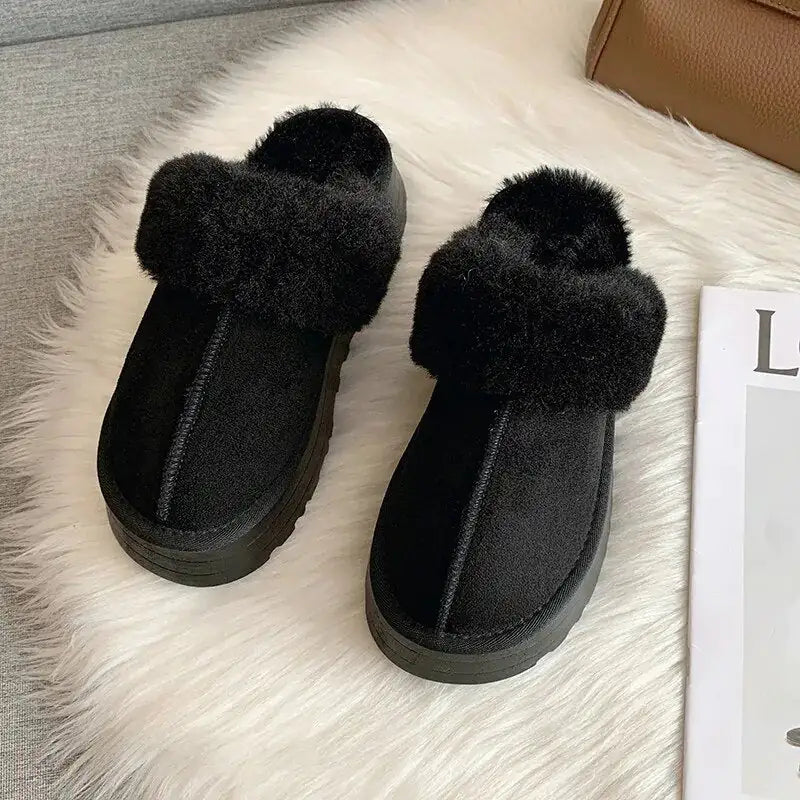 Luxe Aura Winter Luxury Plush Slip Ons