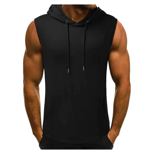 Luxe Aura Men's Hooded Tank Top