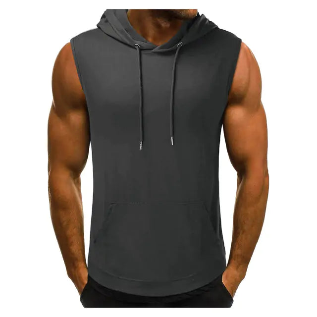 Luxe Aura Men's Hooded Tank Top