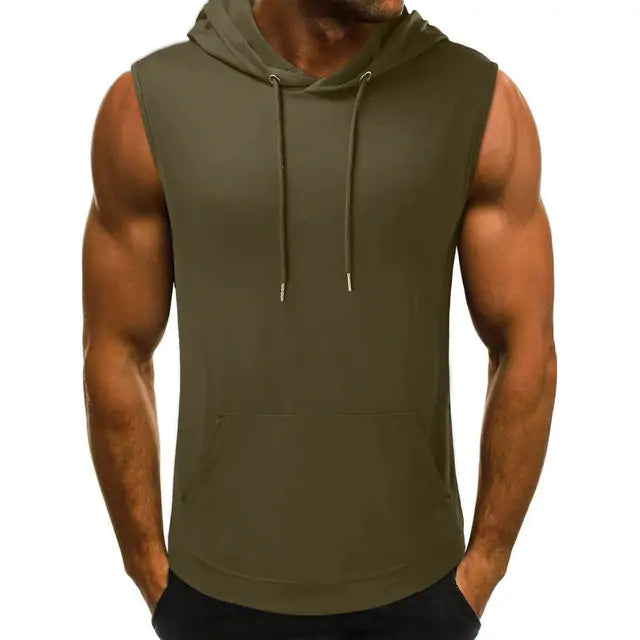 Luxe Aura Men's Hooded Tank Top