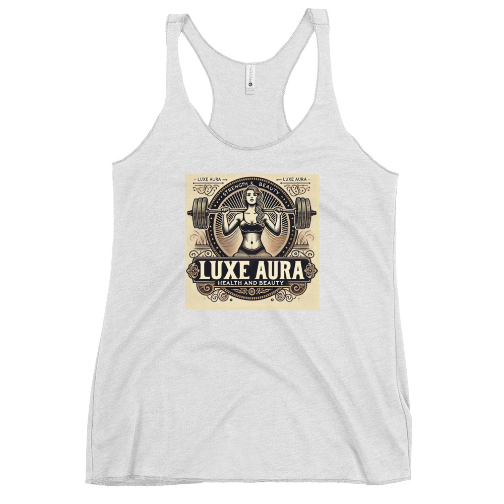 Luxe Aura Strength and Beauty Women's Racerback Tank